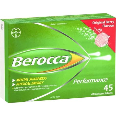 Buy Berocca Energy Vitamin Original Berry Effervescent Tablets Pack