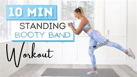 10 Min Standing Booty Band Workout Wrist Friendly Youtube