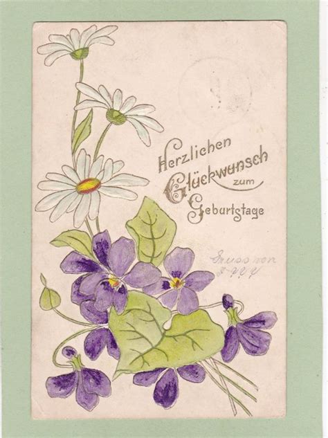 Kitsch Blumen Geburtstag Reliefkarte 1902 Kaufen Auf Ricardo