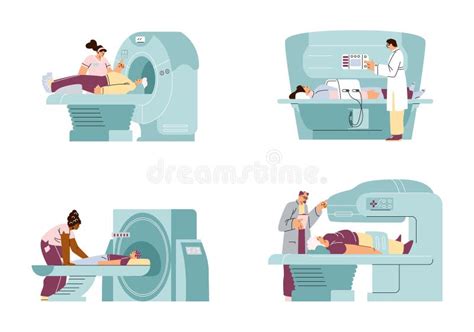 Mri Scan And Diagnostics Medical Examination Patient On Magnetic