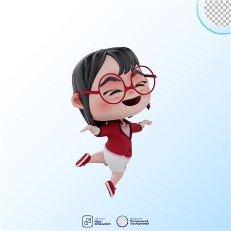 Premium Psd 3d Cute Businesswoman Character Illustration