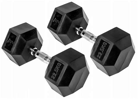 Harley Fitness 22 5kgs Rubber Coated Fixed Hex Dumbbell Set Jomla Ae