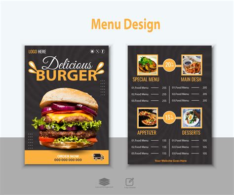 Food Menu Design Behance