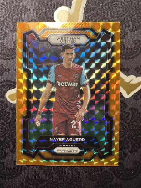 Nayef Aguerd Prizm Panini Epl Orange Mosaic West Ham United