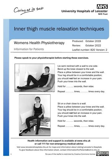 Pelvic Floor Exercises Nhs Inform