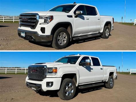 2019 Gmc 3500 Denali And 2019 Gmc 1500 Sle Crew Cab Pickup Truck