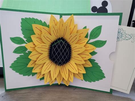 Sunflower Pop Up Card Etsy