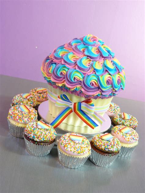 The Cup Cake Taste Brisbane Cupcakes Rainbow Jumbo Cupcake