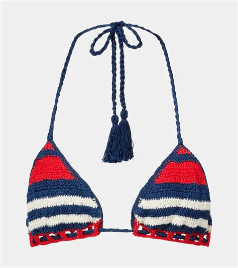 Anna Kosturova Gabrielle Crochet Cotton Bikini Top Anna Kosturova