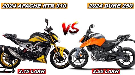 Finally 2024 TVS APACHE RTR 310 VS New KTM Duke 250Detailed Comparison