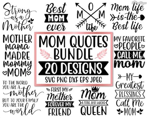 Mom Svg Bundle Mom Life Svg Quotes Sayings T Sign Etsy