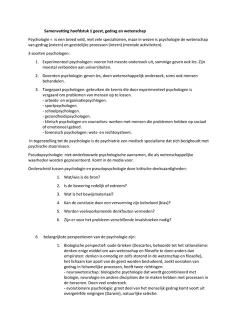 Samenvatting Psychologie Warning TT Undefined Function 22 Warning