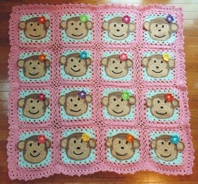 Barrel Of Monkeys Baby Blanket Crochet Pattern Monkey Baby Blanket