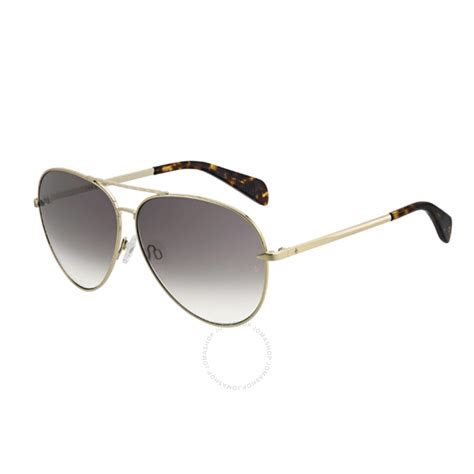 Rag And Bone Rag And Bone Ladies Gold Tone Cat Eye Sunglasses Rnb 1006 S 0j5g Ha 63 716736140728