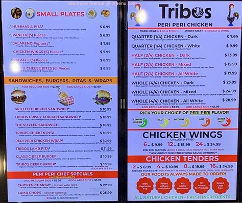 Online Menu Of Tribos Peri Peri Chicken Restaurant Artesia California 90701 Zmenu