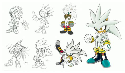 Silver And All His Early Concept Art From Sonic Channel Sonic The