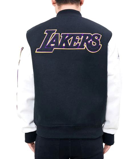 Los Angeles Lakers Logo Blended Varsity Jacket Jackets Creator