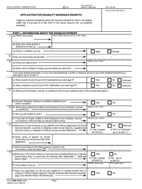 Ssa Fillable Form Printable Forms Free Online