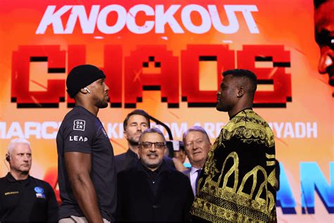 Knockout Chaos Anthony Joshua Vs Francis Ngannou Riyadh Season Fight