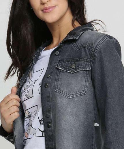 Jaqueta Feminina Jeans Alongada Marisa Compre Agora Dafiti Brasil