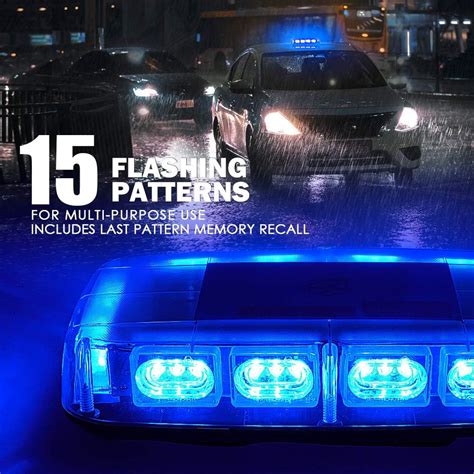 Buy Xprite Rooftop Mini Strobe Light Bar Magnetic Mount Emergency