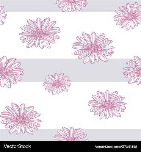 Cute Pastel Floral Seamless Repeat Pattern Vector Image