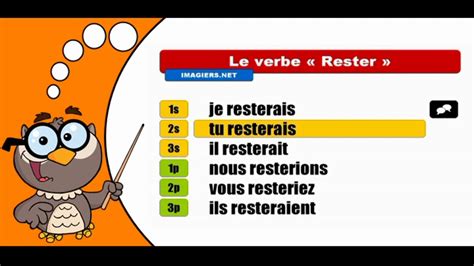 French Conjugation I Rester I Conditionnel Présent Youtube