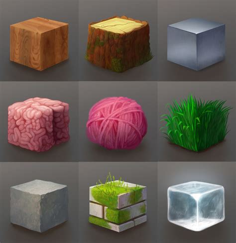 Artstation Texture Cubes Alfiya Sabirova Texture Drawing Texture