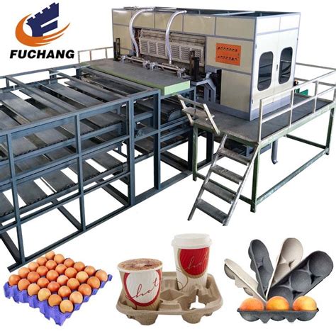 Powerful Great Capacity Egg Carton Tray Production Line China Egg