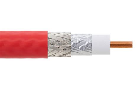 Low Loss Flexible Lmr 400 Llpx Coax Cable Plenum Rated Double Shielded With Red Fluoropolymer Jacket