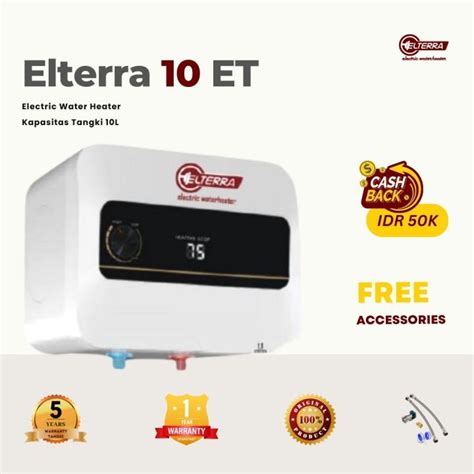 Water Heater Listrik Kamar Mandi Low Watt Handal Elterra 10 Liter