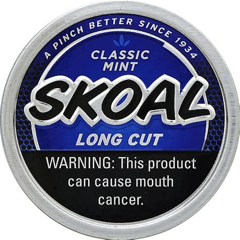 Skoal Smokeless Tobacco Classic Mint Long Cut 1 2 Oz Tobacco Ron