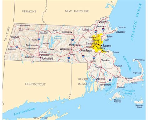 Map Of Western Massachusetts Cities And Towns