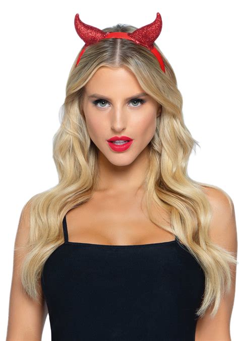 Glitter Devil Horn Headband Legavenue Eu