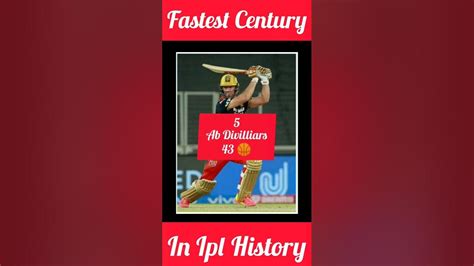 Fastest Century In Ipl History Virat Kohli Shortsfeed