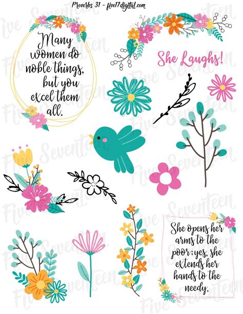 Proverbs 31 Woman Bible Journaling Printable Kit Etsy