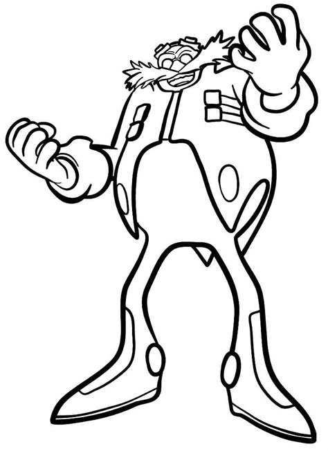 Coloriage Dessin de Docteur Eggman télécharger et imprimer gratuit