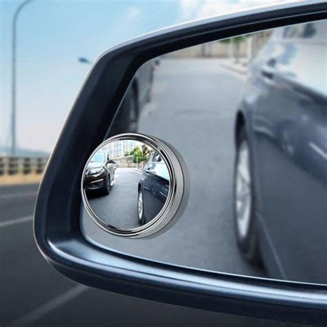 2pcs Round Frame Convex Blind Spot Mirror Safety Driving Wide Angle 360