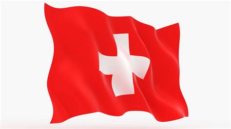 Realistic Switzerland Flag 3D Model TurboSquid 1614641