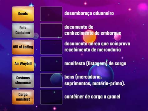 Logistic Vocabulary Match Up