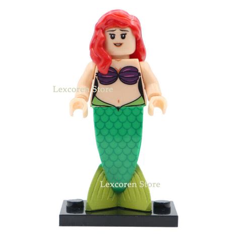 Ariel (Little Mermaid) Disney Princess Cartoons Lego Minifigures Block ...