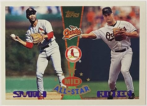 Ozzie Smith Cal Ripken Jr 1995 Topps Traded Mid All Star Baseball