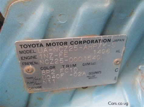 Used Toyota Raum 2002 Raum For Sale Toyota Raum Sales Toyota Raum