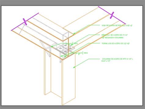 Encuentro De Columna Y Viga En AutoCAD CAD 41 13 KB Bibliocad