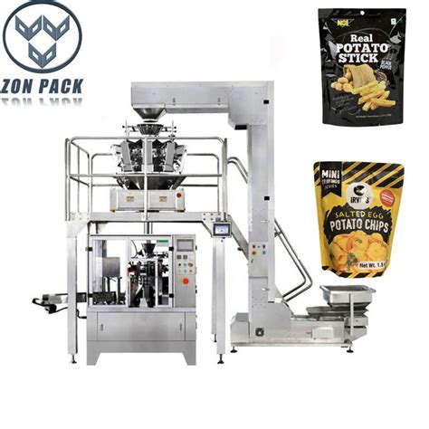 Automatic Potato Chip Coffee Beans Rice Nuts Snacks Grain Premade Stand Up Pouch Gusset Bag