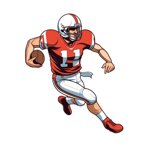 Premium Ai Image Dynamic Quarterback Sneak Minimalist Cartoon Clip