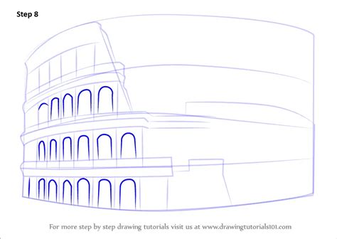 Learn How To Draw The Colosseum Wonders Of The World Step By Step