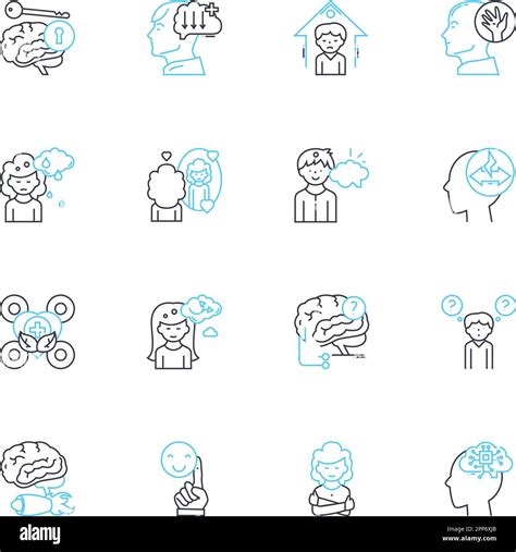 Cognitive Ability Linear Icons Set Intelligence Comprehension Memory