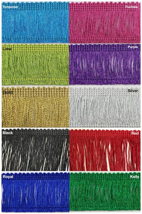 Long Short Metallic Chainette Fringe 4 4 Continuous Yards Many Color Options Etsy