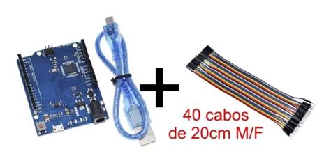 Arduino Leonardo R3 Atmega32u4 Cabo Usb Flex 40 Cabos M F